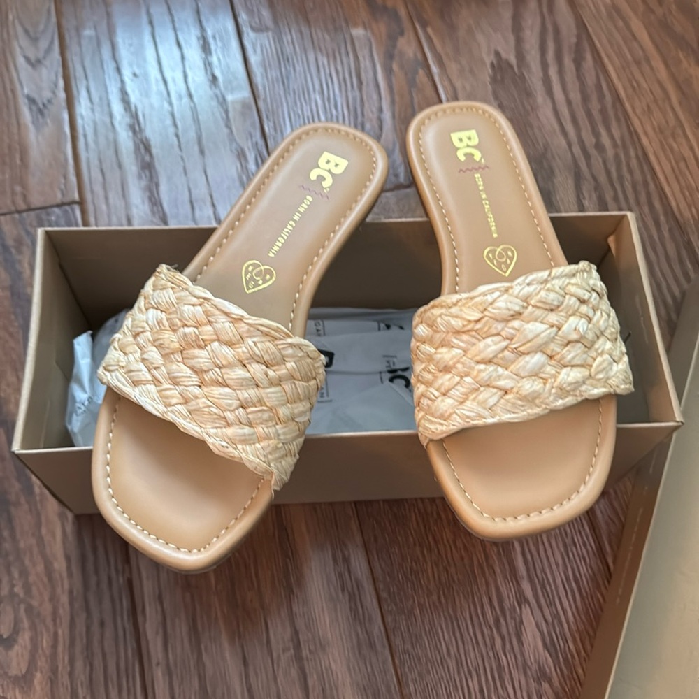 BC Raffia slide-worn twice